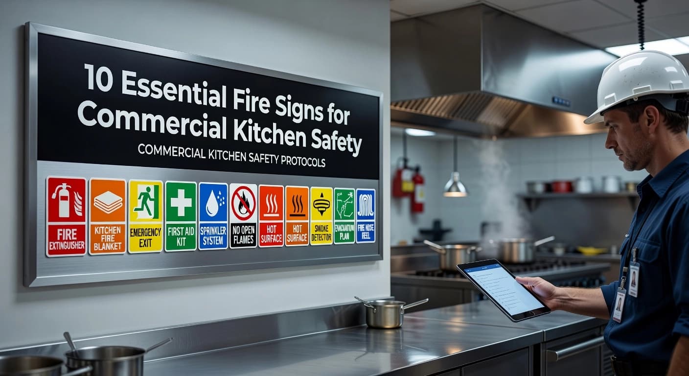 10 Essential Fire Signs for Commercial Kitchen Safety